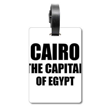 Imagem de Cairo A Capital do Egito Bolsa de Bagagem Etiqueta de Bagagem Etiqueta para Bagagem