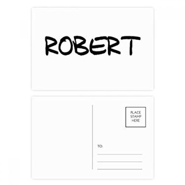 Imagem de Cartão postal especial de escrita em inglês Robert conjunto de cartões postais de aniversário para correspondência de cartões de agradecimento