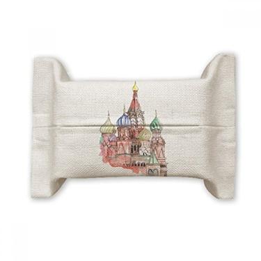 Imagem de DIYthinker Grand Kremlin em Moscou, Rússia, suporte de capa de papel de lenço, saco de linho de algodão