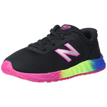 Imagem de Tênis de corrida New Balance infantil Arishi V2 Bungee, Black/Carnival, 3 Infant