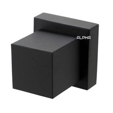 Imagem de Acabamento Registro Quadrado ABS Preto Padrão Deca Cor:Preto