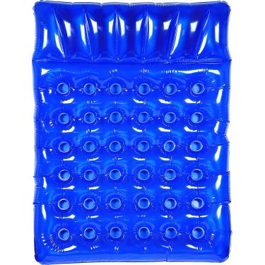 Imagem de Greenco Colchão inflável gigante para piscina e espreguiçadeira flutuante, flutuador azul para piscina de 198 cm com encosto de cabeça para piscina ou lago, jangada para festa na piscina