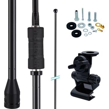 Imagem de Antena Px Bobinada Mini Argentina Black 1,08m Porta Malas Capu Parafusos