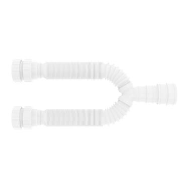 Imagem de Sifão Tubo Extensivo Duplo Universal Branco 1,1mt - Blukit
