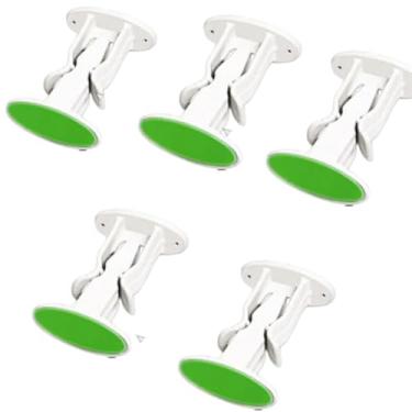 Imagem de Trava Porta Com Adesivo Dupla Face Não Precisa Furar - Kit com 5 Unidades - Cores (Branco)