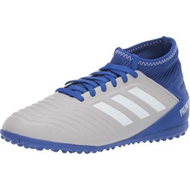 Imagem de T nis de futebol infantil Adidas Predator 19,3 Turf, Grey/White/Bold Blue, 1.5 Little Kid