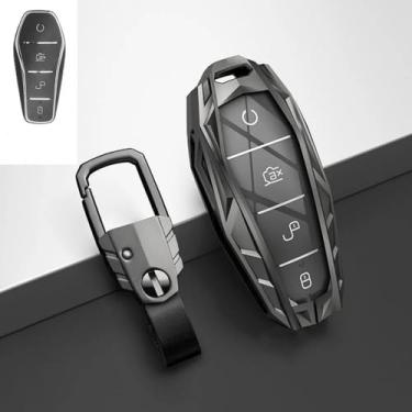 Imagem de LAVIYE Capa protetora da chave da liga de zinco do carro, para BYD Tang EV600 Han EV Yuan PLUS ATTO 3 Song PLUS Pro MAX DMI MAX Qin Acessórios