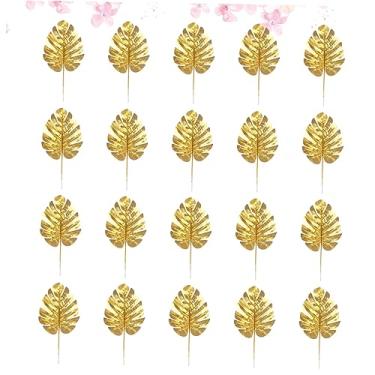 Imagem de Luxshiny 20 Peças Folhas Falsas Monstera Luau Havaiano Suprimentos Para Festa Folhas De Palmeira Falsas Decoração De Folhas Monstera Decorações Folhas De Palmeira Artificiais Folhas De