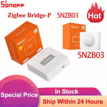Imagem de SONOFF-Zigbee Bridge-P Hub Smart Gateway  Zigbee 3.0  SNZB03  Sensor de Movimento  Casa Inteligente