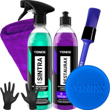 Imagem de Produto Para Limpar Painel Automotivo Sintra Fast + Restaurax Vonixx