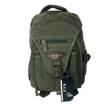 Imagem de Mochila Notebook Até 15" Escolar de Lona Masculina Feminina Unissex (Verde)