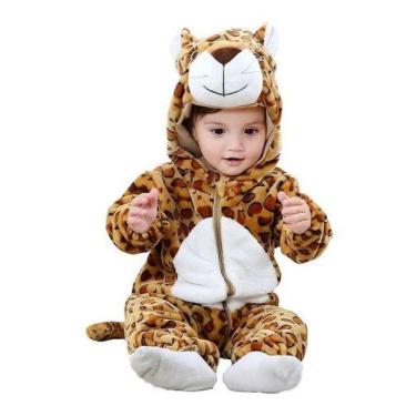 Imagem de Macacão Fantasia Infantil Bebê Urso Ursinho Tigre Ou Onça - Michley