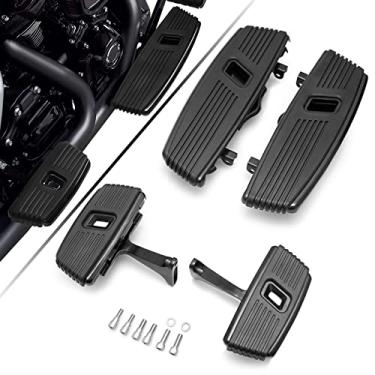 Imagem de Kahuna Rider Passenger Floorboard para Harley Touring Road King Road Glide Street Glide CVO Ultra Limited Wide Black Rubber Footboards 1986-2023