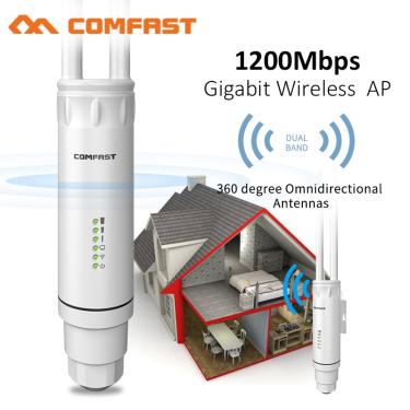 Imagem de Comfast-Repetidor WiFi Sem Fio Ao Ar Livre de Alta Potência  Roteador AP  1200Mbps  Dual Dand  2.4G