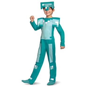 Imagem de Disguise Minecraft Kids Armor Classic Costume Size 7/8, Blue