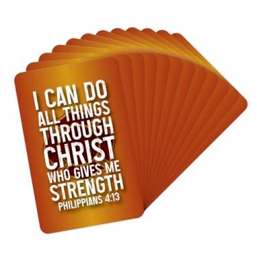Imagem de Cartas de Escritura Carteira - Bombeiro, Phil 4:13 - Pacote com 12 Cartões Cristãos Inspiradores com Incentivo às Escrituras, Cartas de Versículo da Bíblia para Mulheres e Homens, Cartões de Oração
