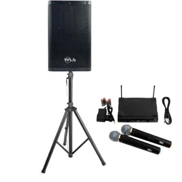 Imagem de Caixa ativa wls z15 500w rms usb bt + 2 mic s/ fio + tripé