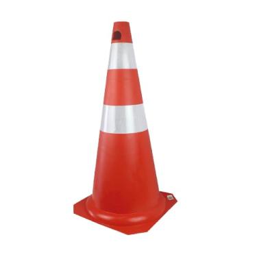 Imagem de Cone Flexivel 75cm Laranja Sinalização Trânsito