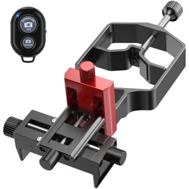 Imagem de Adaptador de telefone para telescópio de 3 eixos de alta precisão – suporte de smartphone digitiscópio Accuview para localização, microscópio monocular binocular, serve para todas as câmeras de celular/ocular máximo de 2,4 polegadas