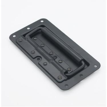 Imagem de Armário de interruptor industrial preto, porta do armário de distribuição, gabinete de alto-falante de mola, caixa de ferramentas, alça móvel, preto, material de ferro