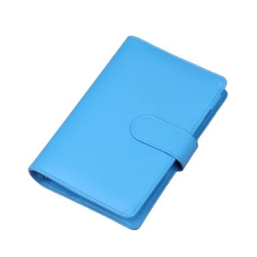 Imagem de Joucien Caderno A6 Creative Macaron Hand Ledger PU Binder - Fivela - Azul celeste (sem página interna)