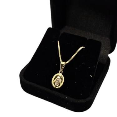 Imagem de Colar Veneziano Banhado a Ouro com Pingente Tradicional Nossa Senhora das Graças