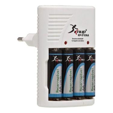 Imagem de Carregador De Pilhas Aa/aaa/9v + 4 Pilhas Aa 2700 Mah Knup