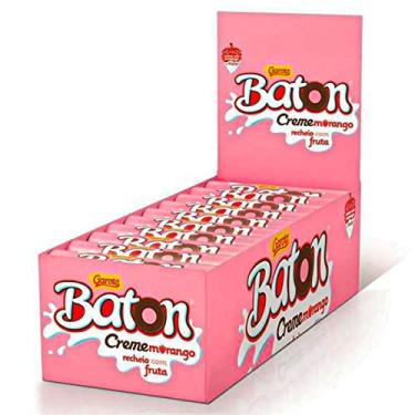 Imagem de Chocolate Baton Creme De Morango 16gr C/30un - Garoto