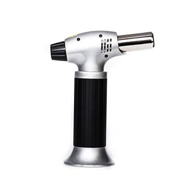 Imagem de Maçarico Recarregável de Metal Para Uso Doméstico Cozinha Chamas Portáteis Tocha Ajustável-Isqueiro Fabricante de Fogo Com Trava Para Cozinhar/Churrasco/Assar/Soldar/Soldar