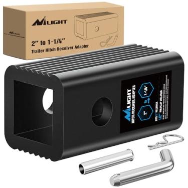 Imagem de Nilight Adaptador redutor de extensor de receptor de engate de reboque 5 a 3,5 cm, conversor, receptor, engates, acessórios de reboque para caçamba de trator, trailer, caminhão, bicicleta, suporte de