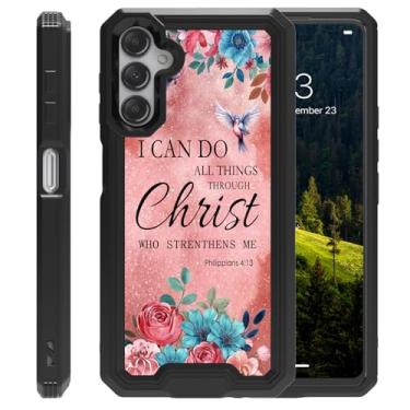 Imagem de CAPAUNVDA Capa para Samsung Galaxy A15 5G, proteção aprimorada da câmera, proteção à prova de choque de nível militar para Samsung Galaxy A15 5G, Bíblia Filipenses 4-13