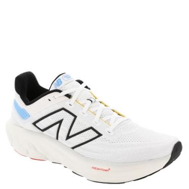 Imagem de New Balance Fresh Foam X 1080 V13 Tênis de corrida masculino, Branco/preto/azul costeiro, 46