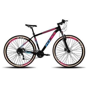 Imagem de Bicicleta MTB Aro 29 KOG 27 Marcha Freio a Disco Cubos k7,17,Preto Rosa Azul