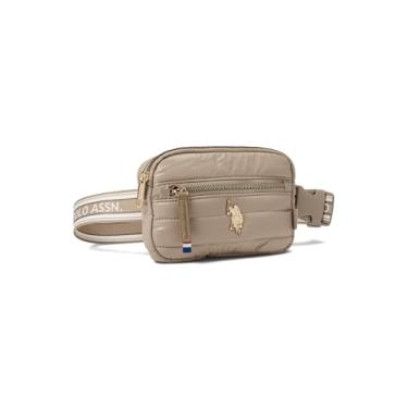 Imagem de U.S POLO ASSN. Pochete feminina de nylon Quilte, Cinzento-acastan, Small
