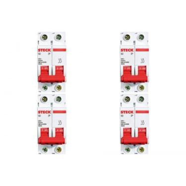 Imagem de Kit C/4 - Disjuntor Steck Din Bipolar 50A Sd62 3Ka