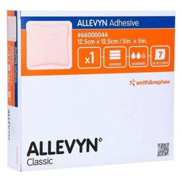 Imagem de Curativo Allevyn Adesivo 12,5cm x 12,5cm Kit com 3 Unidades Smith e Ne