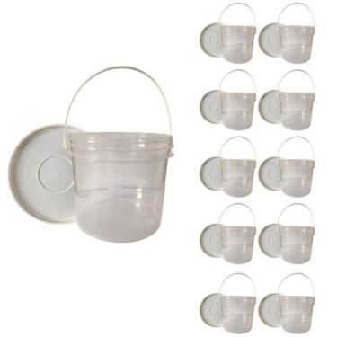 Imagem de Balde Para Açai De 2.2 Litros Com Tampa Lacre 10 Peças - Nastripack