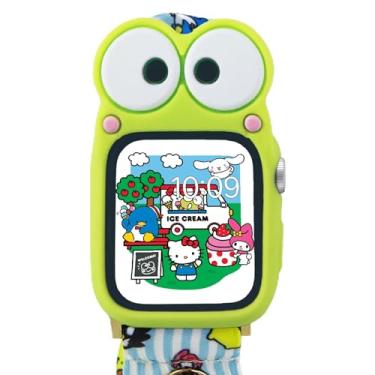 Imagem de Sonix Capa para Apple Watch Sanrio | Capa amortecedora para Apple Watch | Capa protetora de silicone | Serve para 38 mm/40 mm/41 mm | Keroppi - Verde