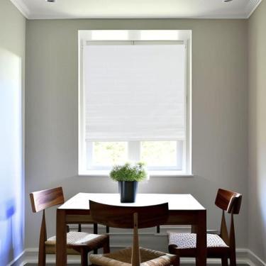 Imagem de Persiana Rolo Branca 120 L X 220 A Cm Cortina Blackout Cobre - W2W