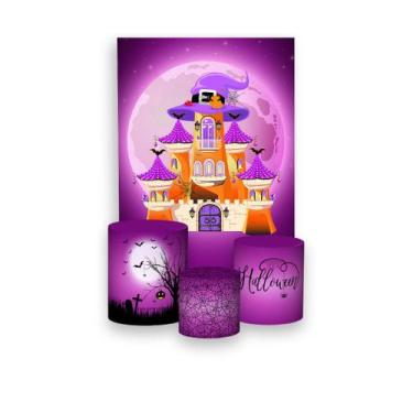 Imagem de Painel De Festa Vertical 1,50 x 2,20 + Trio De Capas Cilindro - Hallow