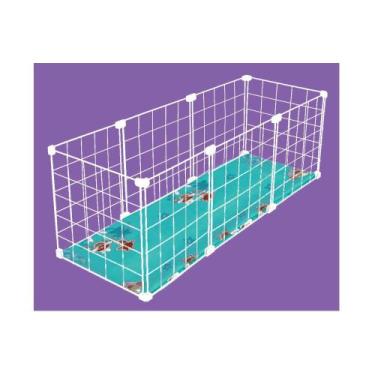 Imagem de Cercado Aramado Porquinho Da ÍNdia  Com Soft 30x90 Cm Branco - IGUANNA