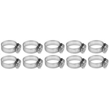 Imagem de Kit 10 abraçadeira metal p/ mangueira 3/4 polegada reforçada - OMEGA