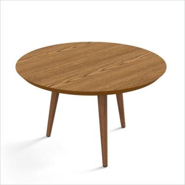 Imagem de Mesa de Centro Decorativa Luna Cumarú Redonda 67cm Pés Palito  - Patri