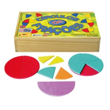 Imagem de Círculos De Frações Em Eva 60 Peças - Jottplay