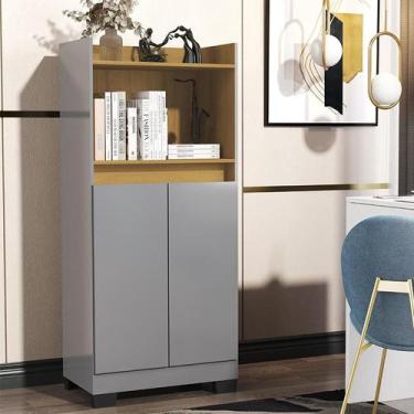 Imagem de Estante Livro Organizador Escritorio Armario Duque 2 Portas - Loja Doc