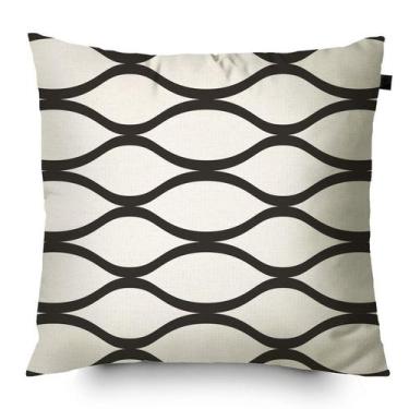 Imagem de Almofada Algodão Estampada Micah 40x40cm Preto - FASTLAR