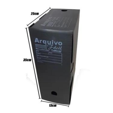 Imagem de 05 Caixa Arquivo Morto Plástico Polionda Escritório Ofício - Polibras