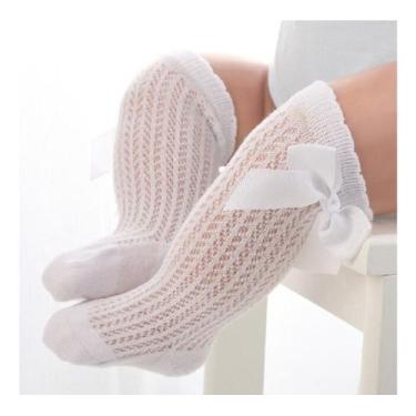 Imagem de Meia Bebê Sapatinha Vermelha Natal Com Laço Papilloo, Branco, M