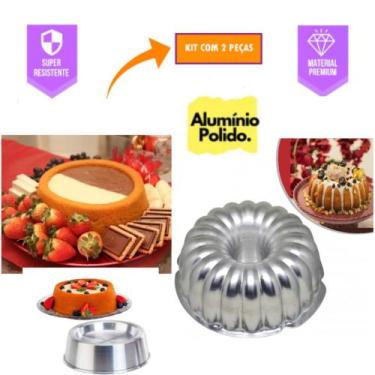 Imagem de Kit Forma Ballerine Redonda Bolo Vulcão Piscina e Forma Gomada Suíça B
