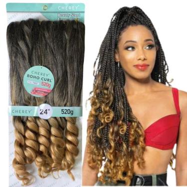 Imagem de Jumbo Trança Com Cachos Boho French Curl Cherey 520g Pacotão - bbless,